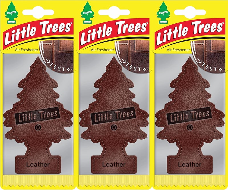 Little Trees Air Freshener Tree LTZ016 Leather Fragrance - Triple Pack - Image 2