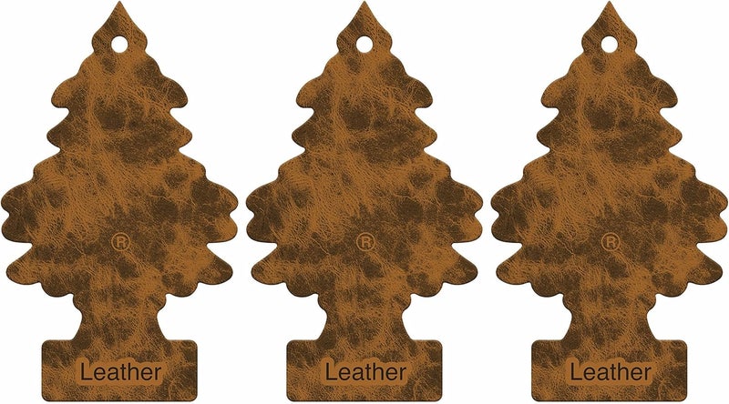 Little Trees Air Freshener Tree LTZ016 Leather Fragrance - Triple Pack - Image 1