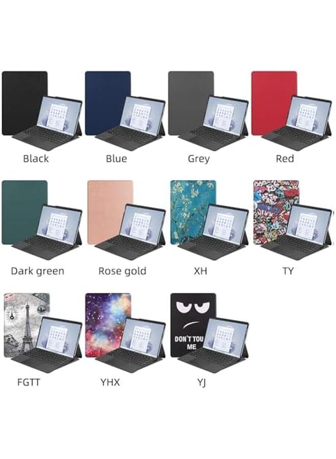 erorex Compatible With Surface Pro 9 Case Pu Leather Flip Stand Hard Pc Back Cover For Funda Surface Pro 9 Tablet Case (Grey) - Image 2