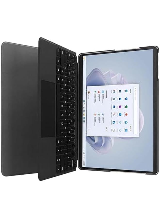 erorex Compatible With Surface Pro 9 Case Pu Leather Flip Stand Hard Pc Back Cover For Funda Surface Pro 9 Tablet Case (Grey) - Image 4