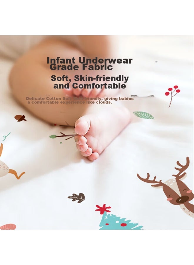 Tongkui Large Size Washable Waterproof Bed Sheet Baby Children's Urine Pad 7a Antibacterial Blue Deer 150*200cm - Image 1