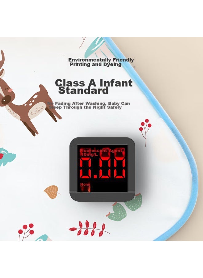 Tongkui Large Size Washable Waterproof Bed Sheet Baby Children's Urine Pad 7a Antibacterial Blue Deer 150*200cm - Image 3