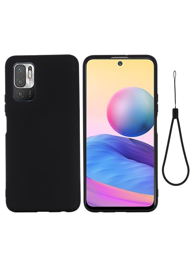 Case For Xiaomi Redmi Note 10 5G Pure Color Liquid Silicone Shockproof Full Coverage Case