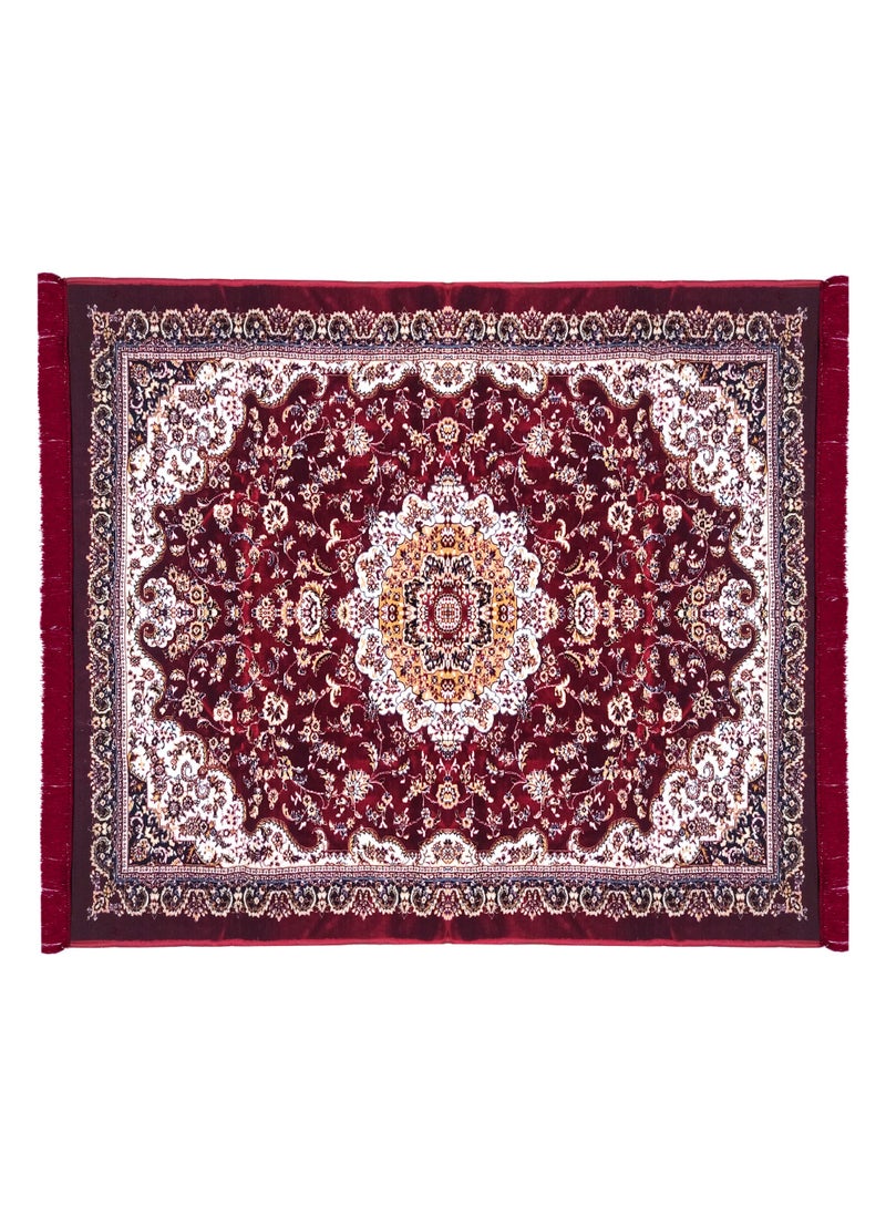 Shine Raymond Home Area Rugs Short Pile Carpet for Living Room Bedroom Yarn Dyed Anti Slip Carpet 650 GSM Pile 4 MM  - (120 * 180 CM) Marron  - Image 1