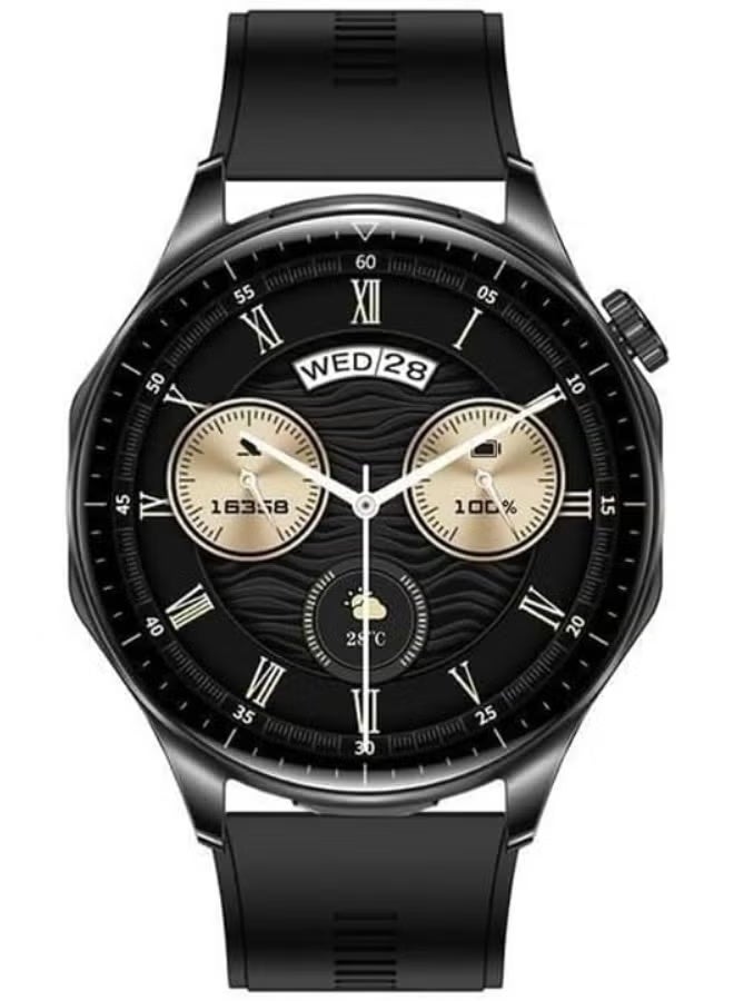 Haino Teko HainoTeko HainoTeko12 Smartwatch with Built-in Wireless Earbuds, Waterproof, AMOLED Display, 3 Straps, Fitness & Call Watch for Men – Black - Image 5