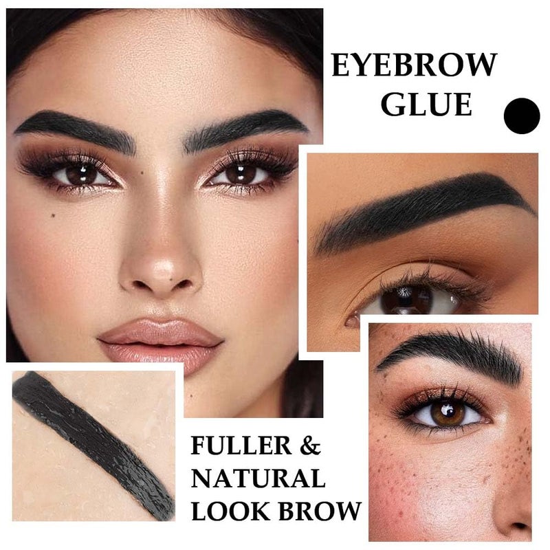 BINGBRUSH Tinted Thickening Brow Mascara,Brow Fast Sculpt,Waterproof, Transfer-proof, Brush to Fill in Eyebrows and Cover Gray Hairs - Cruelty Free - Light Medium Brown (1pc 08 Black) - Image 5