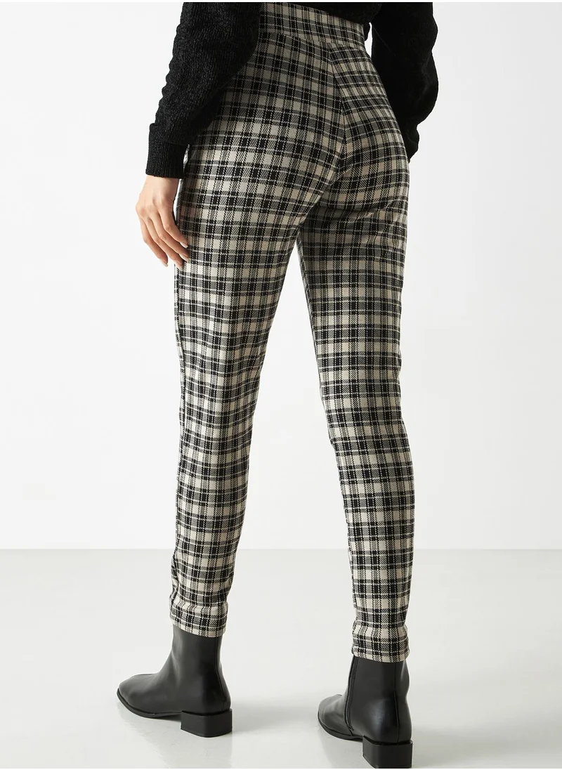 2Xtremz Checked High Waist Pants