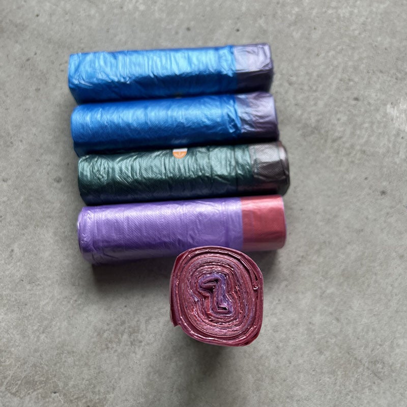 Household Drawstring Garbage Bags A Pack Of 5 Rolls Of Large Girdle Portable Plastic Bags 45*50 Thick Necking Wear Rope - Image 5