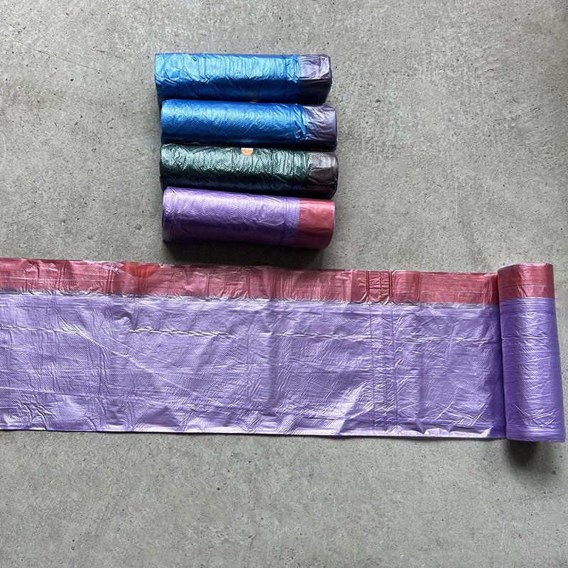 Household Drawstring Garbage Bags A Pack Of 5 Rolls Of Large Girdle Portable Plastic Bags 45*50 Thick Necking Wear Rope - Image 4