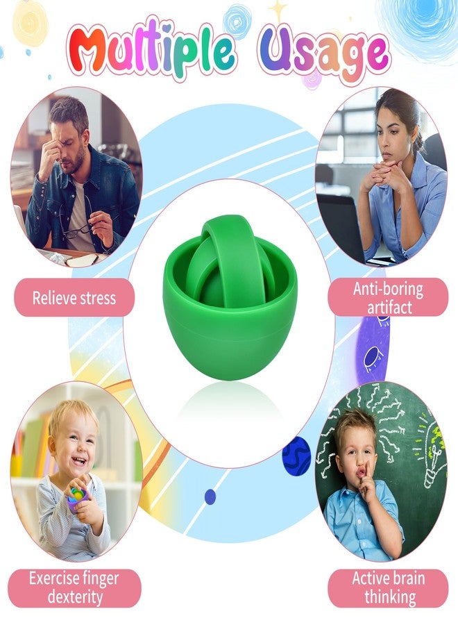 Yrissmiss ألعاب Yrissmiss لتخفيف التوتر للكبار والصغار، سبينر للمراهقين، ألعاب حسية للأولاد والبنات، هدايا مثالية لحفلات عيد الميلاد، ألعاب لتخفيف التوتر للأطفال المصابين باضطراب فرط الحركة ونقص الانتباه والتوحد، هدية للعام الجديد - Image 4