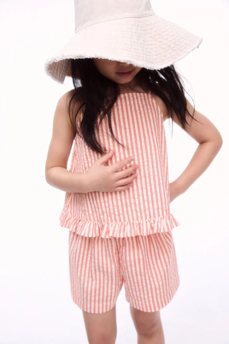 H&M 2-piece cotton strappy top and shorts set