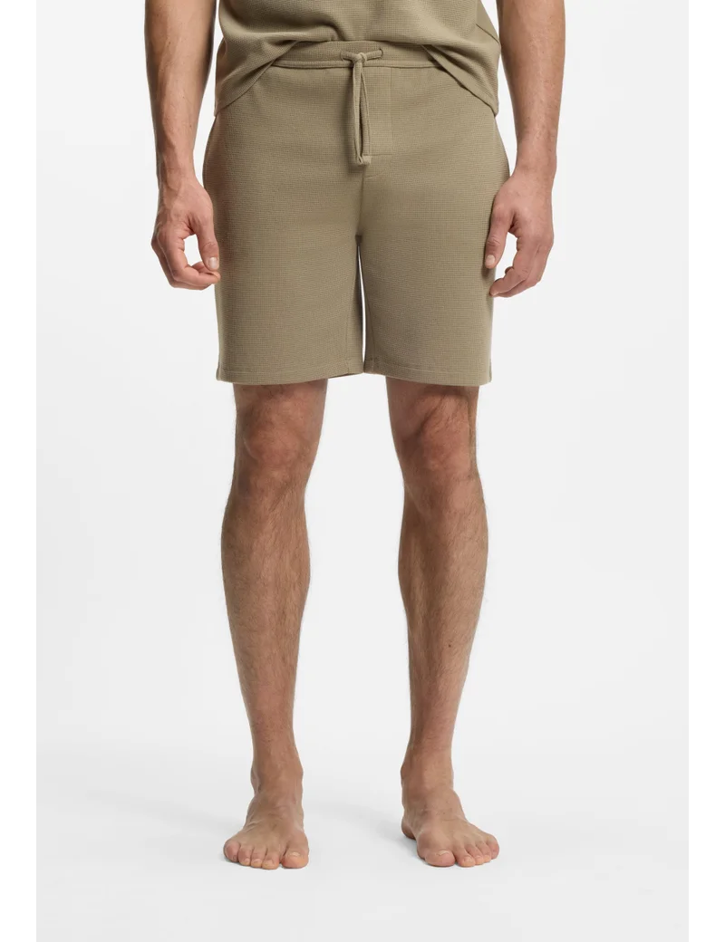 BOSS Cotton-blend pyjama shorts with embroidered logo