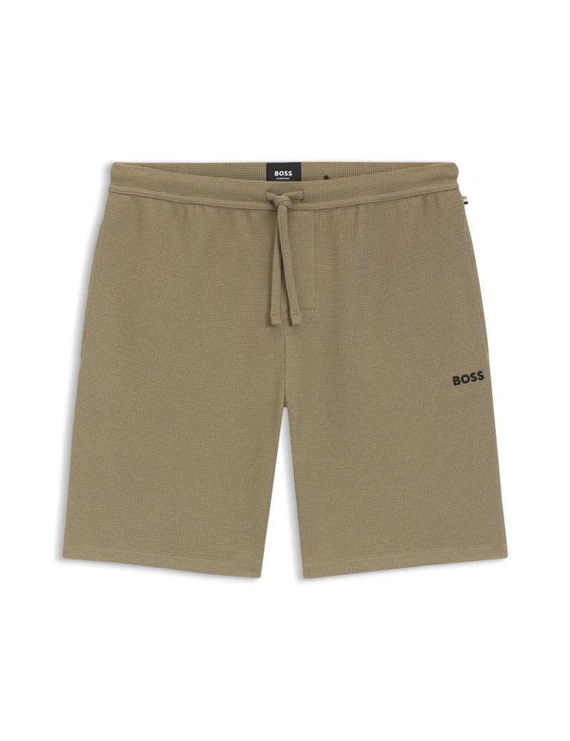 BOSS  Cotton-blend pyjama shorts with embroidered logo for Men | Best Price UAE