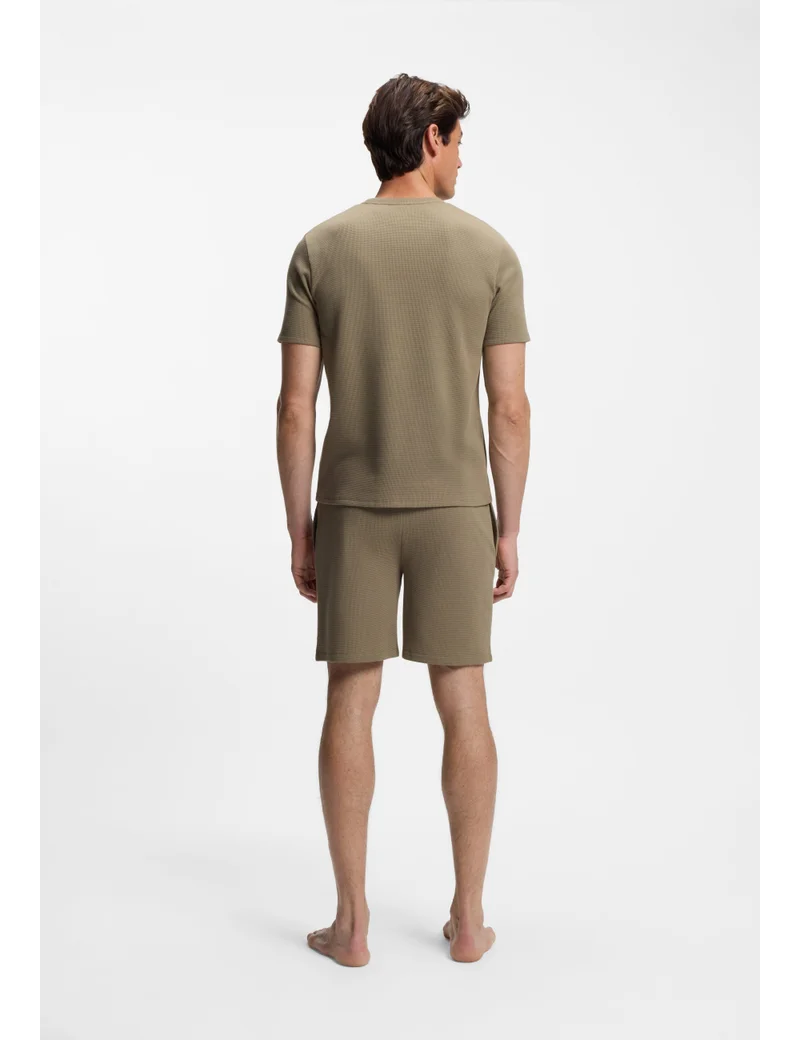 BOSS Cotton-blend pyjama shorts with embroidered logo