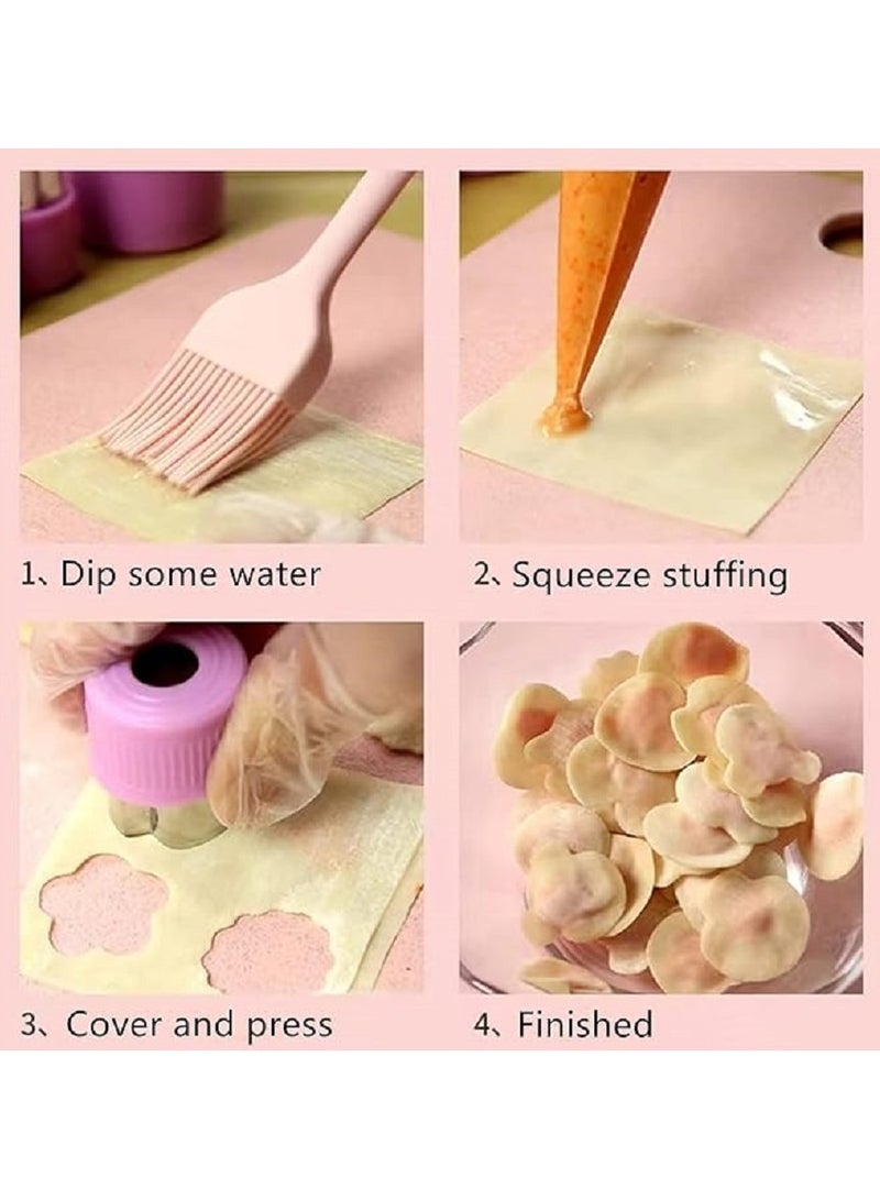 9 Pieces Vegetable Cutting Mold Set Children's Mini Biscuit Cutting Machine Flower Star Design Cartoon Animal Fruit and Biscuit Molds Purple - Image 3