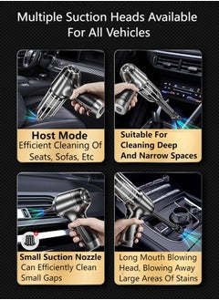 SUITU Portable Car Dual-use Cordless Vacuum Cleaner, Home Multi-function 63000Pa Strong Suction Handheld Blowers  - Image 3
