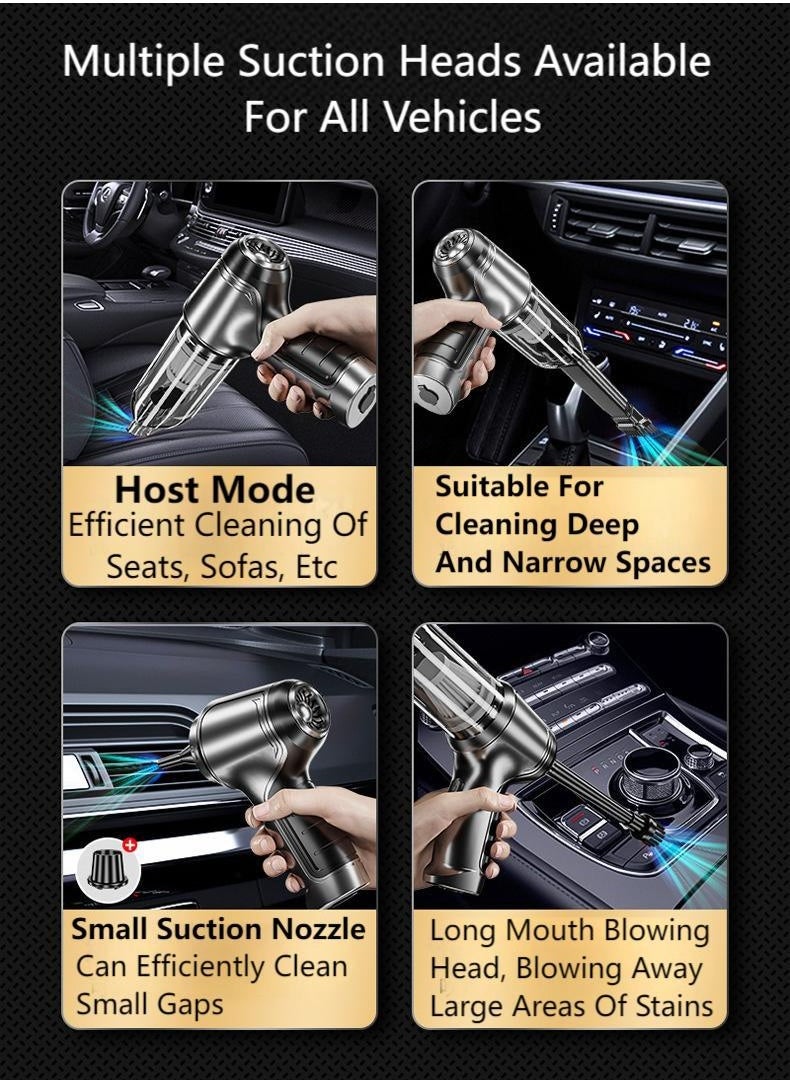 SUITU Portable Car Dual-use Cordless Vacuum Cleaner, Home Multi-function 63000Pa Strong Suction Handheld Blowers  - Image 3
