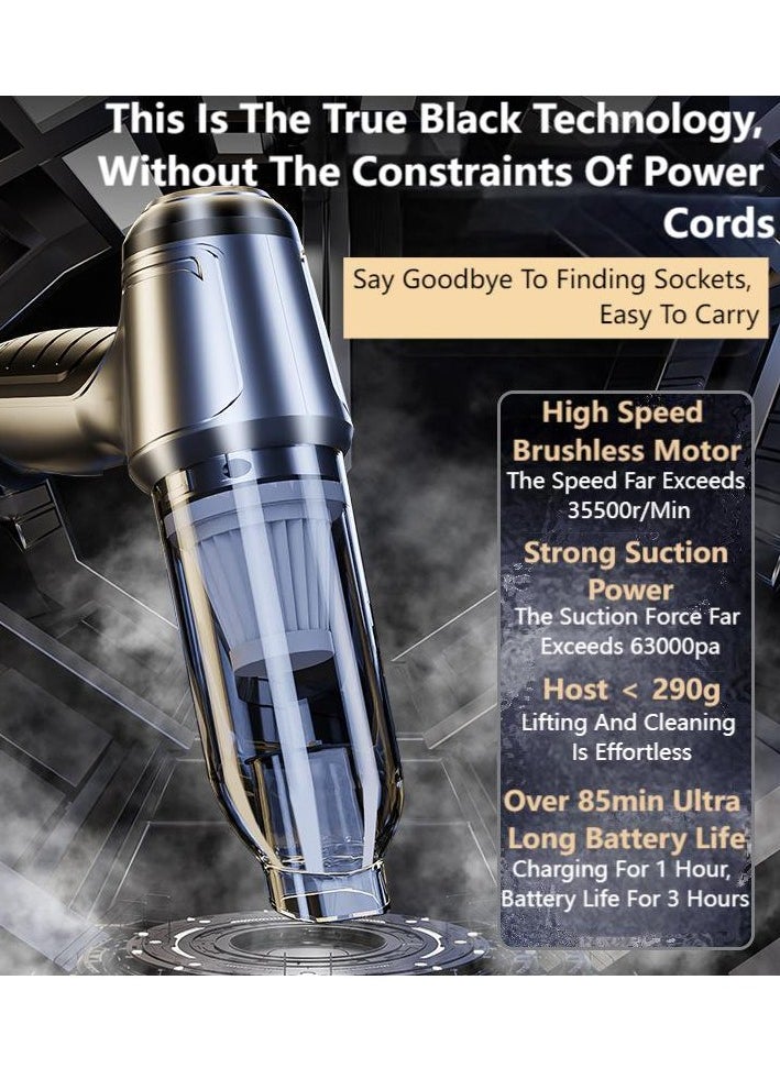 SUITU Portable Car Dual-use Cordless Vacuum Cleaner, Home Multi-function 63000Pa Strong Suction Handheld Blowers  - Image 2