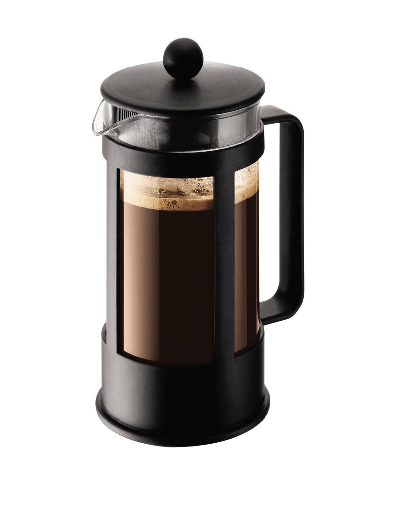 BODUM Kenya 3 Cup French Press Coffee Maker, Black, 350 ml, (116 ml per cup), 12 oz