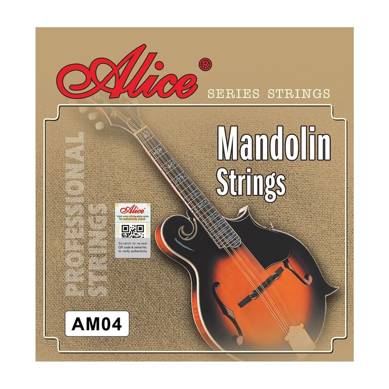Alice Mandolin Strings .010-.034 Copper Alloy Winding with 80/20 Bronze Color Anti-rust Coating, 2 Sets - Image 1