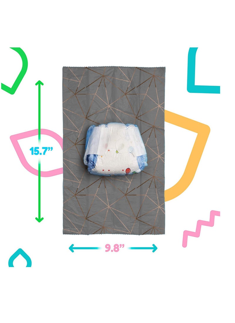 LuQu Baby Disposable Diaper Bags, Biodegradable Waste Bags 10 Refill Rolls/150 Bags with Dispenser, Convenient and Quick Diaper Disposal, Unscented(GRAY)  - Image 5