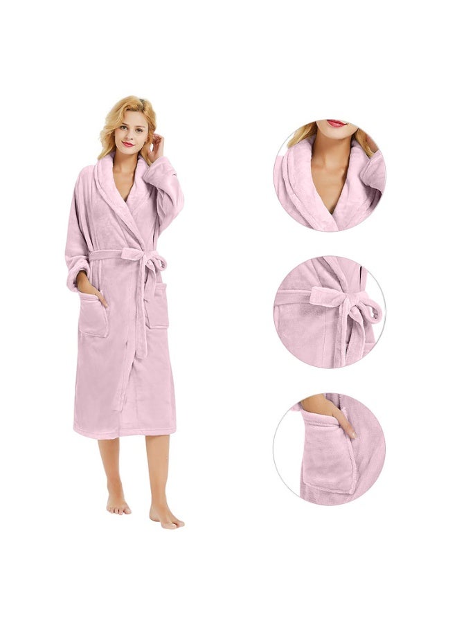 DESINO Unisex Bathrobes, Premium Bathrobes, Soft Flannel Long Bathrobes, Thick Robes For Men And Women, Pajamas, Home Shawl Robes, Spa Bathrobes - Image 2