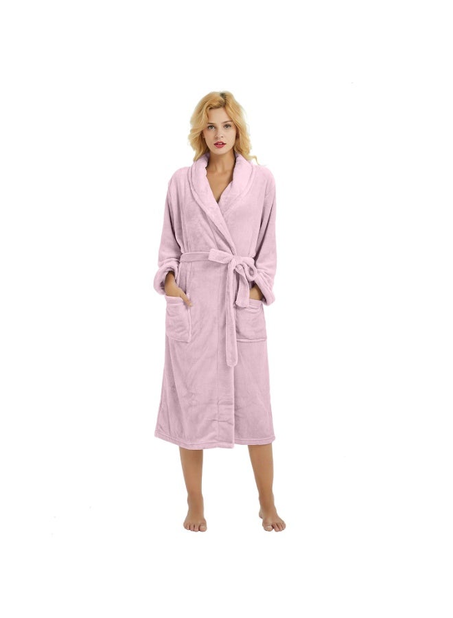 DESINO Unisex Bathrobes, Premium Bathrobes, Soft Flannel Long Bathrobes, Thick Robes For Men And Women, Pajamas, Home Shawl Robes, Spa Bathrobes - Image 5