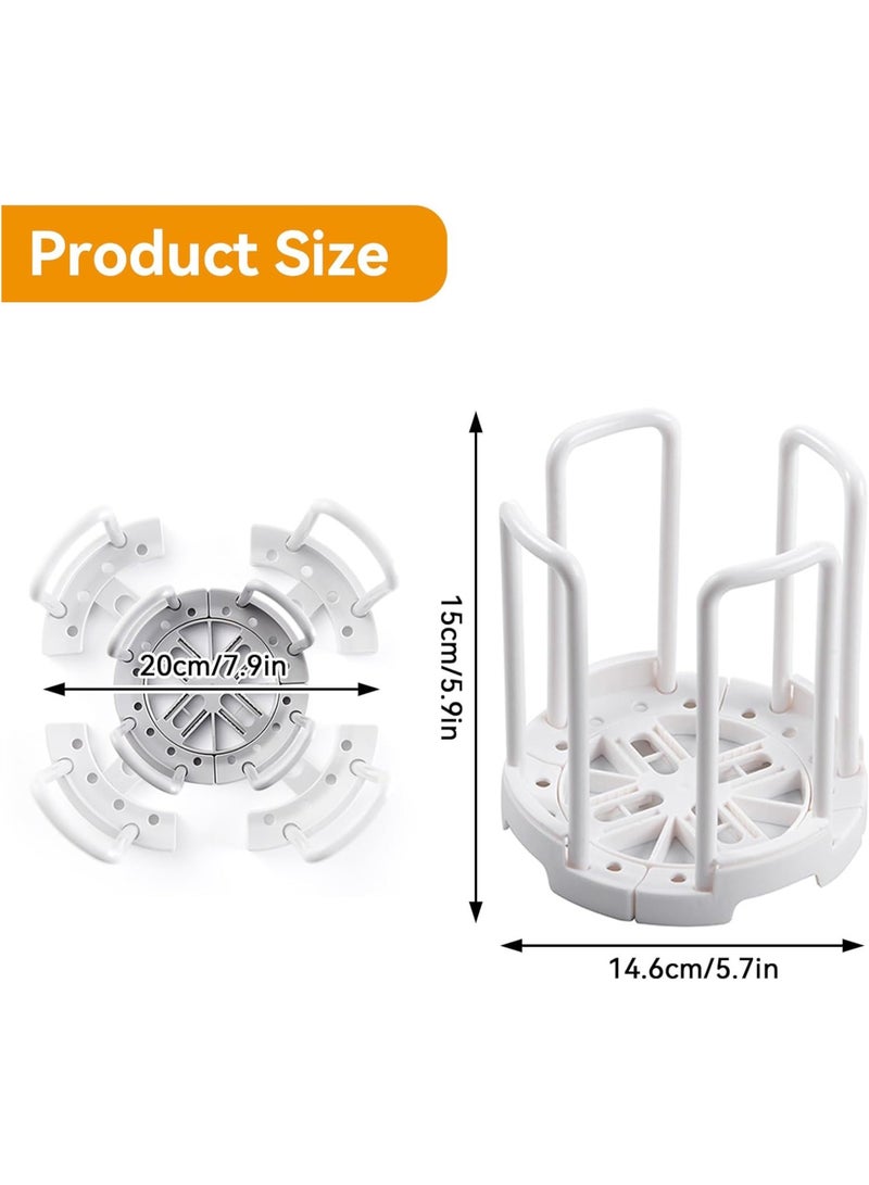 Bowl Rack, Adjustable Plate Holders for Dinner Plates Retractable Plates Organizer Dish Holder Plate Dish Rack Organizer with Handle for Kitchen Bowl Organizer,20x20x15  - Image 2