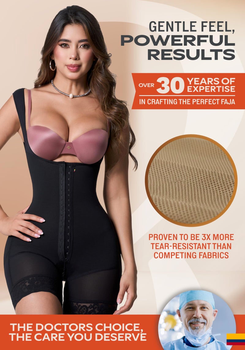 Sonryse PP-211 Tummy Tuck Compression Garment for Women Fajas Colombianas Reductoras y Moldeadoras Stage 2 Black Faja Medium - Image 5