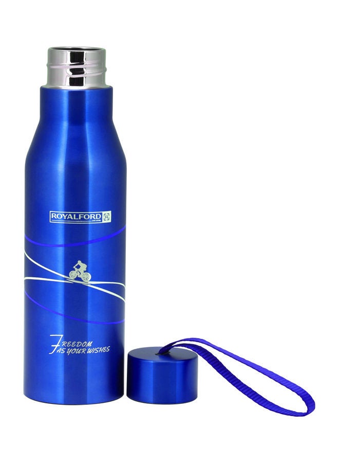 Royalford Double Wall Stainless Steel Water Bottle Blue/White - Image 3