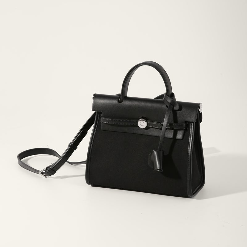 Niche Design Canvas Kelly Bag 25Cm Single Shoulder Crossbody Large Capacity High-Class Tote Handbag For Women - Image 2