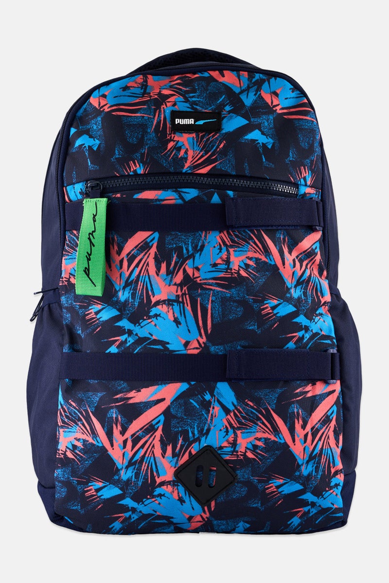 PUMA Men Allover Print Backpack, Navy - Image 1