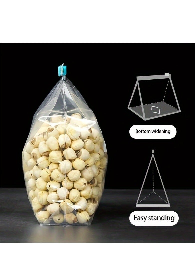 منزل الغابة أكياس مقاومة للتخزين من مطبخ العائلة - 45 كيسًا قابلًا لإعادة الاستخدام للفريزر والتخزين للحوم والوجبات الخفيفة. - Image 4