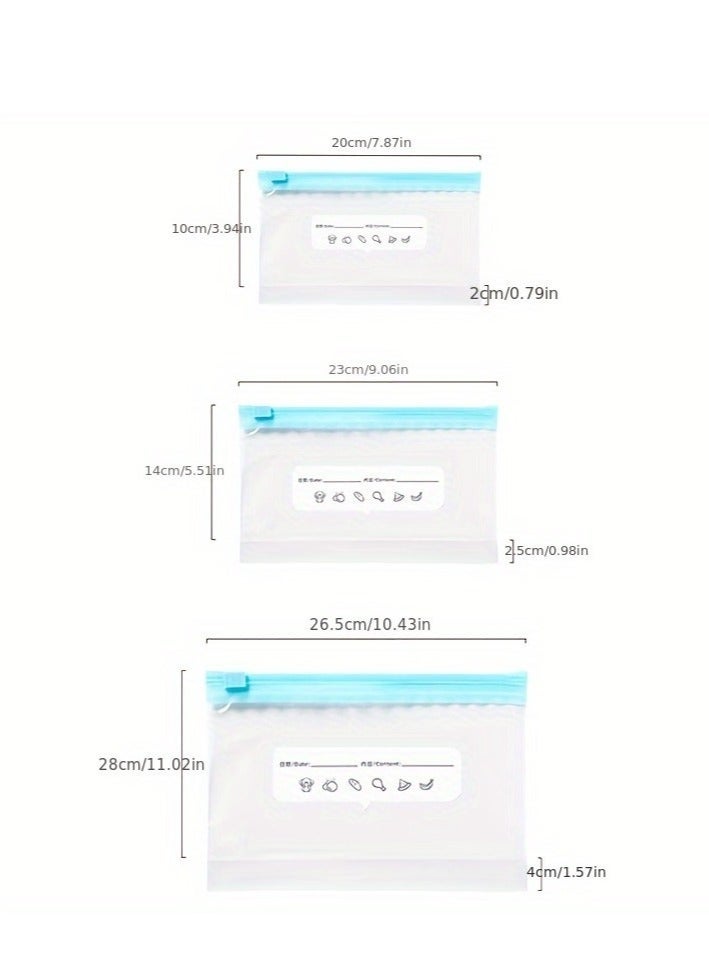 منزل الغابة أكياس مقاومة للتخزين من مطبخ العائلة - 45 كيسًا قابلًا لإعادة الاستخدام للفريزر والتخزين للحوم والوجبات الخفيفة. - Image 5