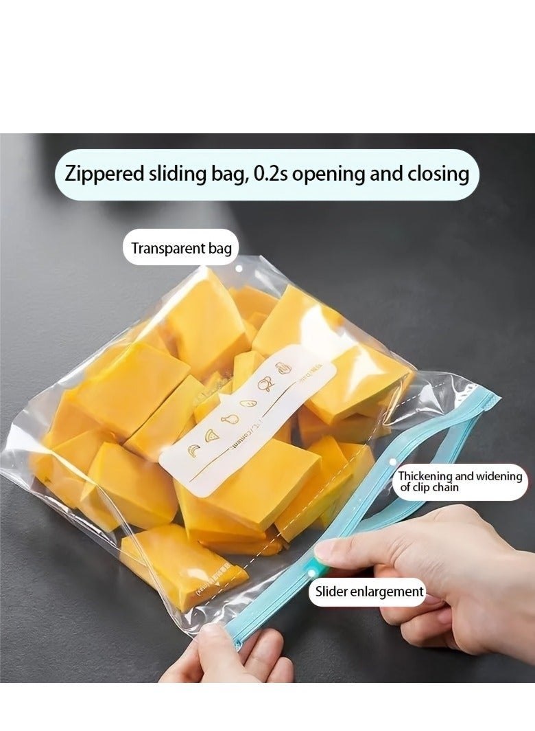 منزل الغابة أكياس مقاومة للتخزين من مطبخ العائلة - 45 كيسًا قابلًا لإعادة الاستخدام للفريزر والتخزين للحوم والوجبات الخفيفة. - Image 3