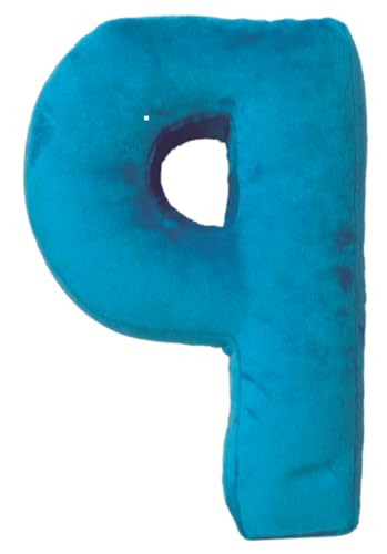 iscream Lettermania P Initial 16" Gummy Worms Print Fleece Back Microbead Pillow - Image 2