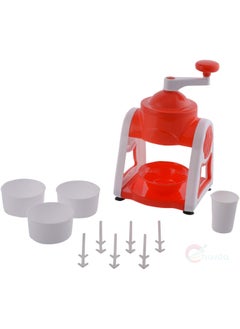 Chavda Chavda Manual Ice Slush Cone Gola Maker Ice Shaved Crusher Machine for Home with Reusable 3 Bowl 6 Sticks 1 Glass Random Colour  - Image 2