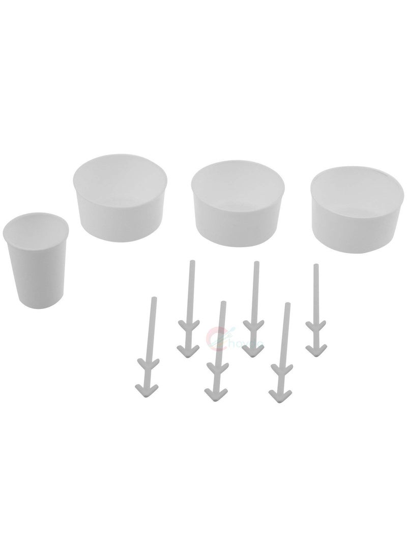 Chavda - Chavda Manual Ice Slush Cone Gola Maker Ice Shaved Crusher Machine for Home with Reusable 3 Bowl 6 Sticks 1 Glass Random Colour - Image 1
