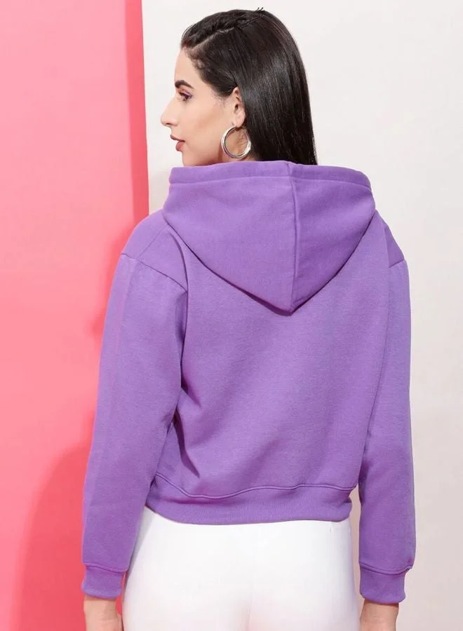 Freehand  Women Regular Fit Solid Hooded Neck Long Sleeve Overhead-Hooded Sweatshirt  | Best Price UAE