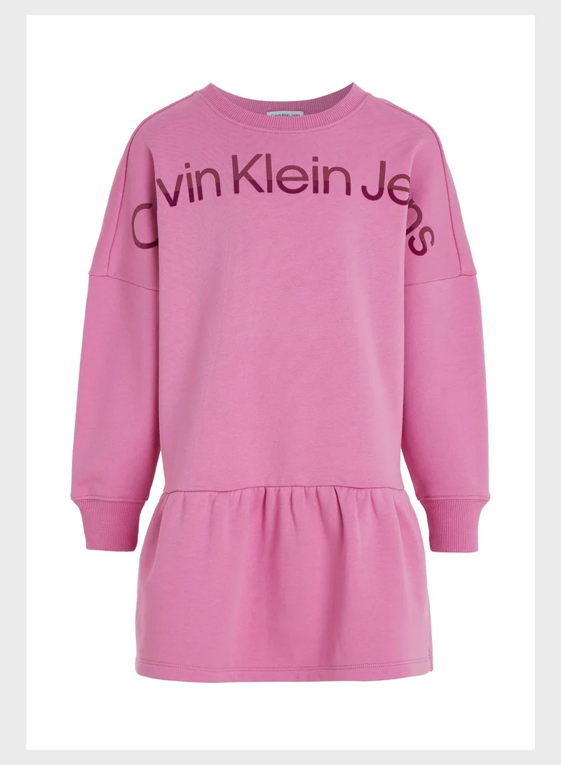 Calvin Klein Jeans Kids Logo Midi Dress
