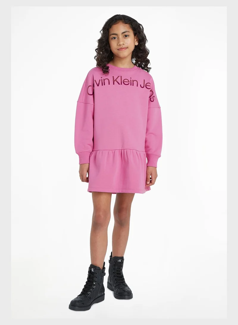 Calvin Klein Jeans Kids Logo Midi Dress