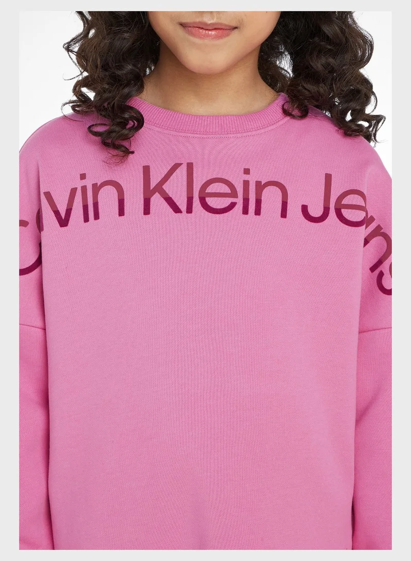 Calvin Klein Jeans Kids Logo Midi Dress