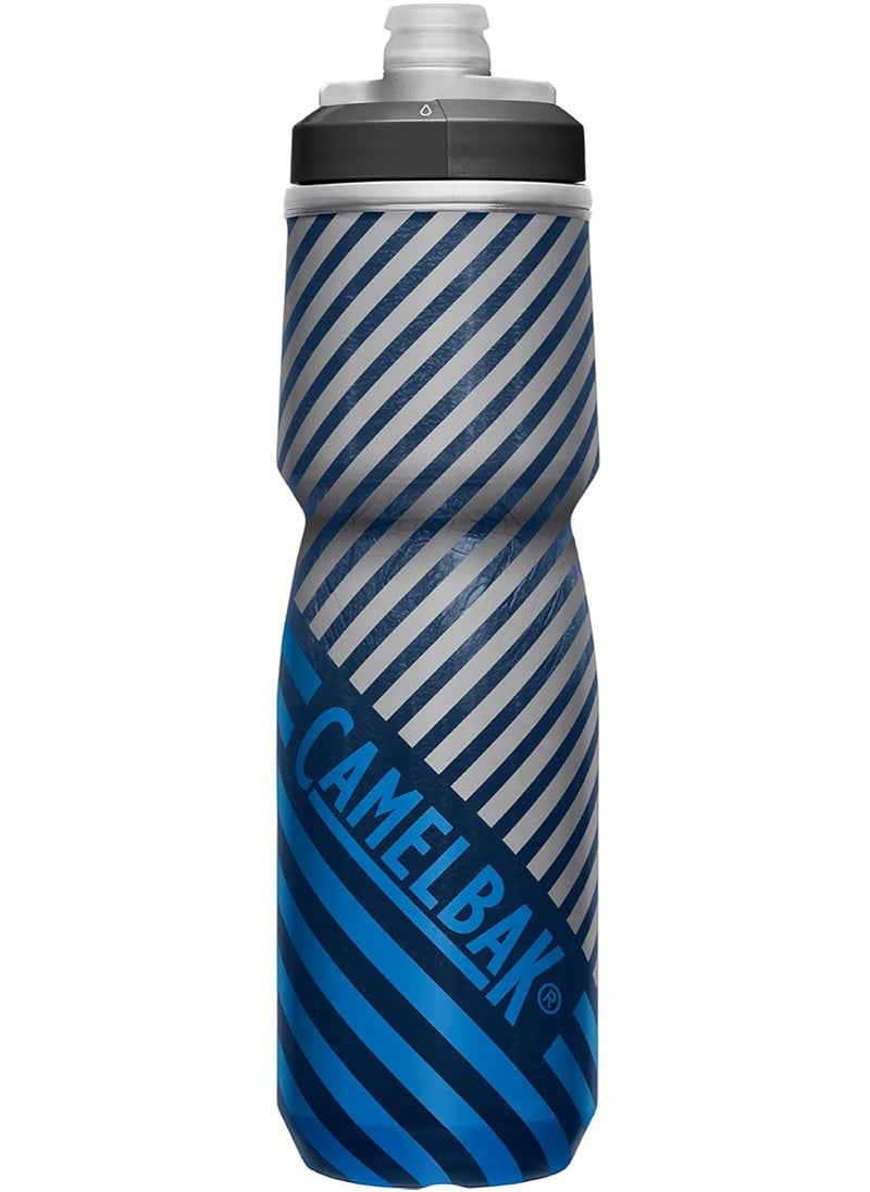 CAMELBAK CamelBak Podium Chill Outdoor Insulated Squeeze Bottle 21oz, Navy Stripe  - Image 1