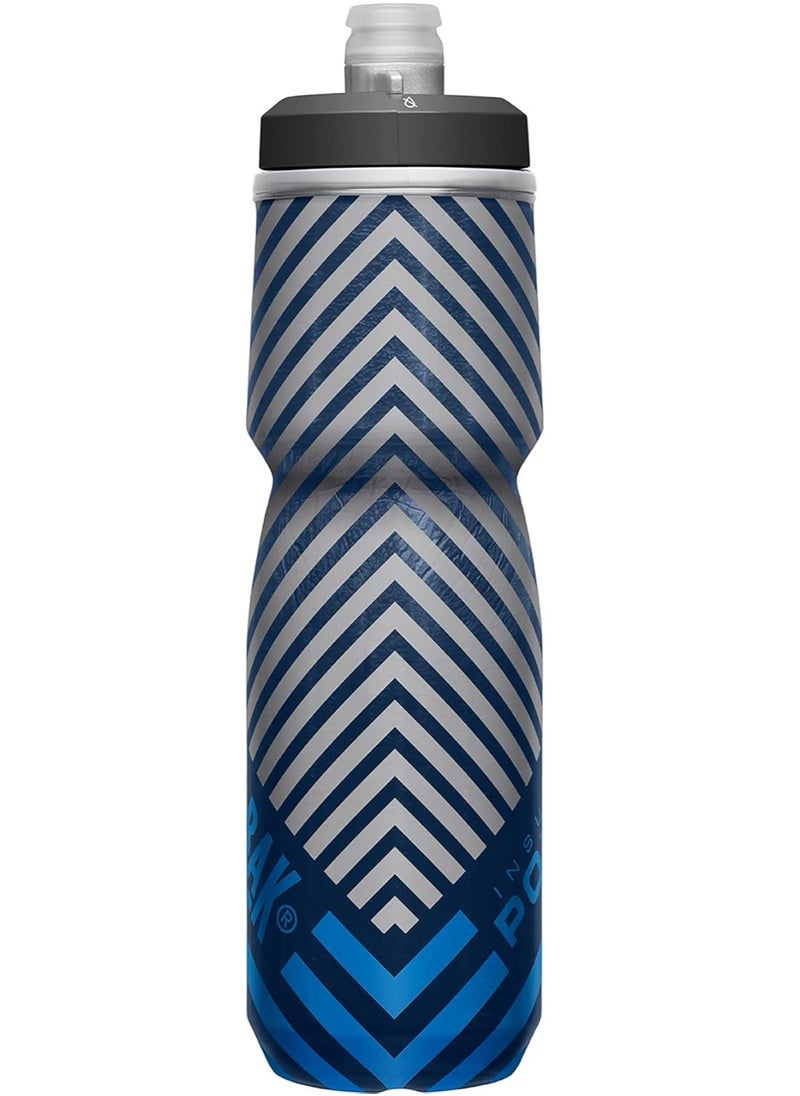 CAMELBAK CamelBak Podium Chill Outdoor Insulated Squeeze Bottle 21oz, Navy Stripe  - Image 2