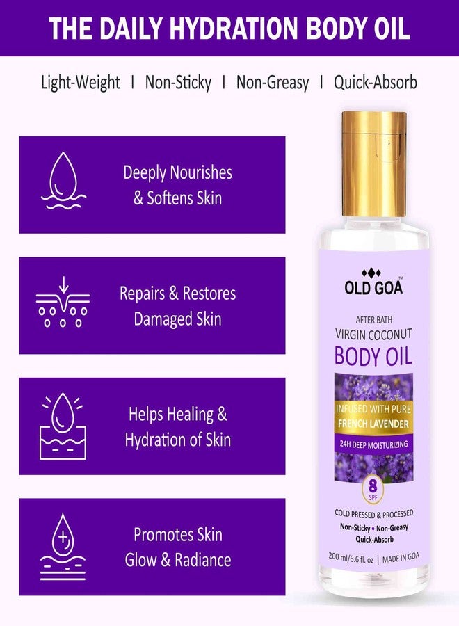 OLDGOA After Bath Body Oil For Women | Daily Use, Massage & Glowing Skin | For All Skin Types | For Men & Women | French Lavender | 50 ML - Image 4
