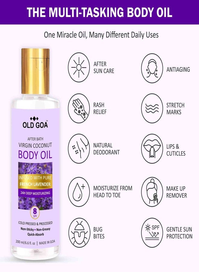 OLDGOA After Bath Body Oil For Women | Daily Use, Massage & Glowing Skin | For All Skin Types | For Men & Women | French Lavender | 50 ML - Image 2
