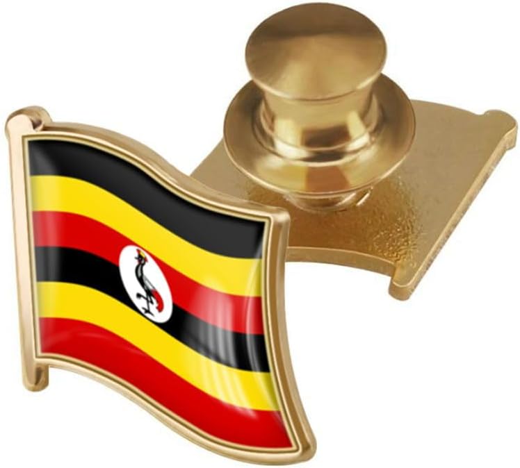 vmcoatdu Country Flag Backs Locking Pin Keepers Locking Clasp Pin Badge International Travel Brooch Metal Alloy Souvenir Pin 0.75x0.7 Inch Small Pin - Image 1