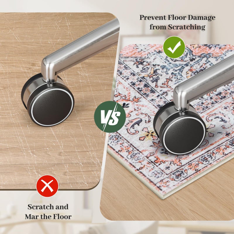 Anidaroel 48"x60" Office Chair Mat for Hardwood Floor, Floor Mat for Office Chair, Boho Under Desk Rug, Office Rugs for Rolling Chairs, Anti-Slip Desk Chair Mat for Hardwood, Terracotta - Image 2