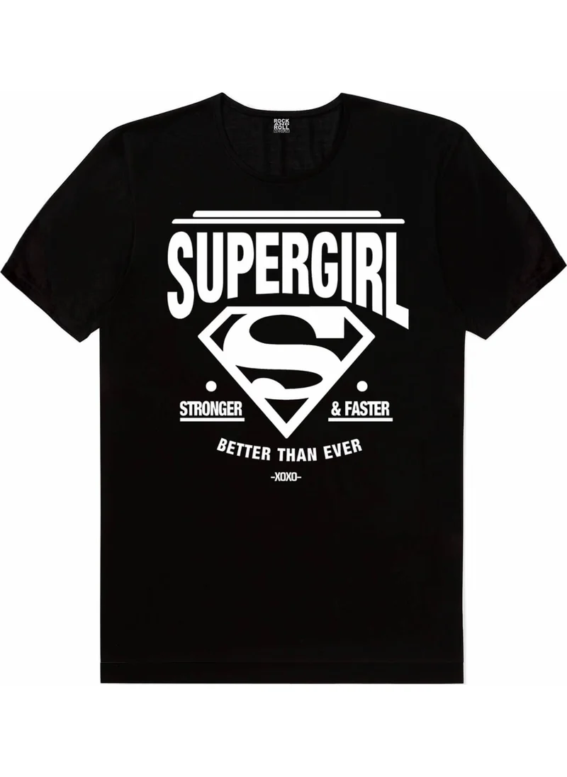 Rock&Roll Superabla Black Short Sleeve Women's T-Shirt