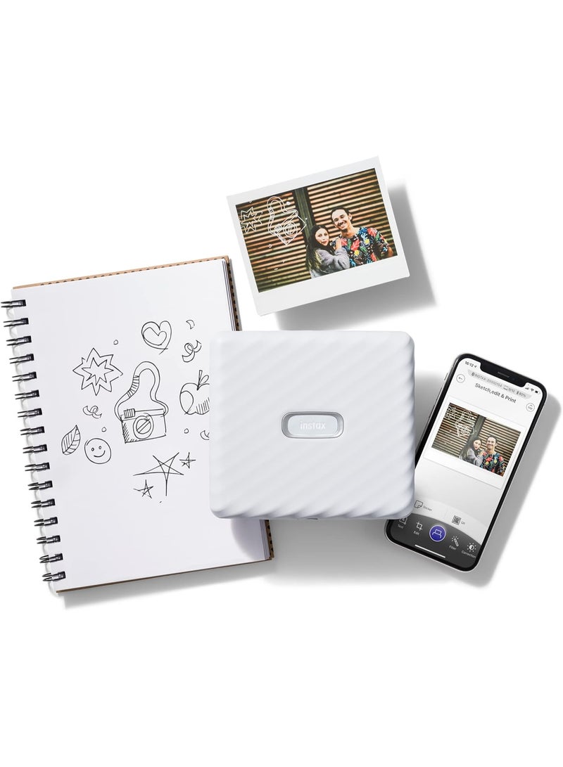 Instax Link Wide Smartphone Printer (Ash White) - Image 2